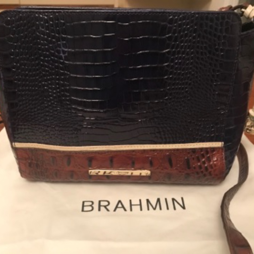 Brahmin Carrie Cross-Body in Ink